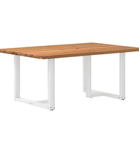 Esstisch mit Baumkanten 180x120x74 cm Massivholz Eiche