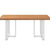 Esstisch mit Baumkanten 180x120x74 cm Massivholz Eiche