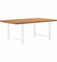 Esstisch Hellbraun 200x120x74 cm Massivholz Eiche Rechteckig