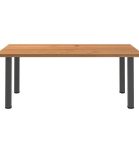 Esstisch Hellbraun 200x120x74 cm Massivholz Eiche Rechteckig