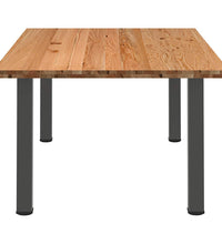 Esstisch Hellbraun 200x120x74 cm Massivholz Eiche Rechteckig