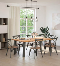 Esstisch Hellbraun 200x120x74 cm Massivholz Eiche Rechteckig