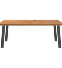 Esstisch Hellbraun 200x120x74 cm Massivholz Eiche Rechteckig