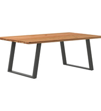 Esstisch Hellbraun 200x120x74 cm Massivholz Eiche Rechteckig