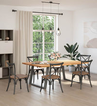 Esstisch Hellbraun 200x120x74 cm Massivholz Eiche Rechteckig