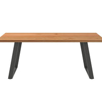 Esstisch Hellbraun 200x120x74 cm Massivholz Eiche Rechteckig