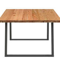 Esstisch Hellbraun 200x120x74 cm Massivholz Eiche Rechteckig