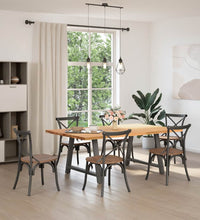 Esstisch Hellbraun 200x120x74 cm Massivholz Eiche Rechteckig