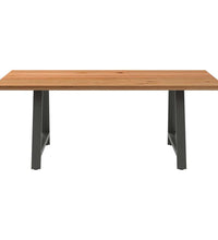 Esstisch Hellbraun 200x120x74 cm Massivholz Eiche Rechteckig