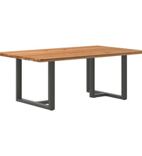 Esstisch Hellbraun 200x120x74 cm Massivholz Eiche Rechteckig