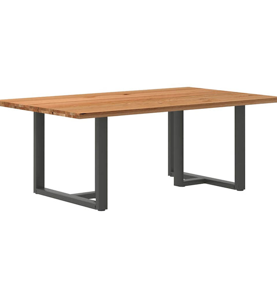 Esstisch Hellbraun 200x120x74 cm Massivholz Eiche Rechteckig