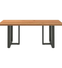 Esstisch Hellbraun 200x120x74 cm Massivholz Eiche Rechteckig