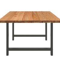 Esstisch Hellbraun 200x120x74 cm Massivholz Eiche Rechteckig