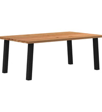 Esstisch Hellbraun 200x120x74 cm Massivholz Eiche Rechteckig