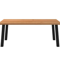 Esstisch Hellbraun 200x120x74 cm Massivholz Eiche Rechteckig