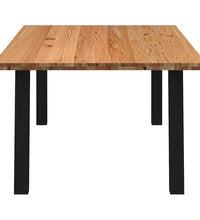 Esstisch Hellbraun 200x120x74 cm Massivholz Eiche Rechteckig