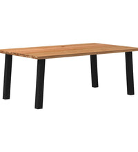 Esstisch Hellbraun 200x120x74 cm Massivholz Eiche Rechteckig