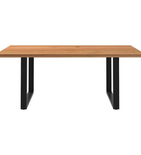 Esstisch Hellbraun 200x120x74 cm Massivholz Eiche Rechteckig