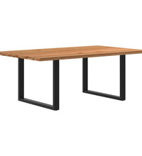 Esstisch Hellbraun 200x120x74 cm Massivholz Eiche Rechteckig