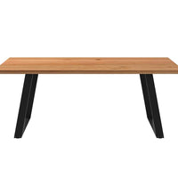 Esstisch Hellbraun 200x120x74 cm Massivholz Eiche Rechteckig