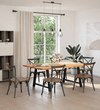 Esstisch Hellbraun 200x120x74 cm Massivholz Eiche Rechteckig