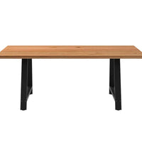 Esstisch Hellbraun 200x120x74 cm Massivholz Eiche Rechteckig