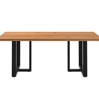 Esstisch Hellbraun 200x120x74 cm Massivholz Eiche Rechteckig