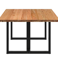 Esstisch Hellbraun 200x120x74 cm Massivholz Eiche Rechteckig