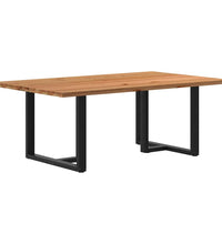 Esstisch Hellbraun 200x120x74 cm Massivholz Eiche Rechteckig