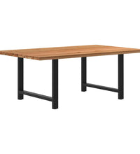 Esstisch Hellbraun 200x120x74 cm Massivholz Eiche Rechteckig