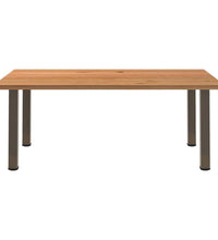 Esstisch Hellbraun 200x120x74 cm Massivholz Eiche Rechteckig