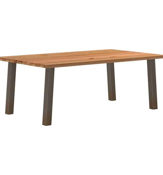 Esstisch Hellbraun 200x120x74 cm Massivholz Eiche Rechteckig