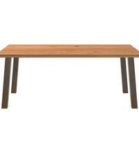 Esstisch Hellbraun 200x120x74 cm Massivholz Eiche Rechteckig