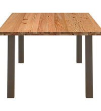 Esstisch Hellbraun 200x120x74 cm Massivholz Eiche Rechteckig