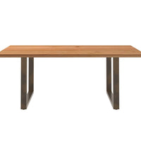 Esstisch Hellbraun 200x120x74 cm Massivholz Eiche Rechteckig