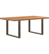 Esstisch Hellbraun 200x120x74 cm Massivholz Eiche Rechteckig