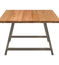 Esstisch Hellbraun 200x120x74 cm Massivholz Eiche Rechteckig