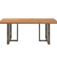 Esstisch Hellbraun 200x120x74 cm Massivholz Eiche Rechteckig