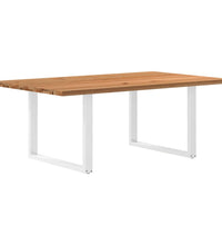 Esstisch Hellbraun 200x120x74 cm Massivholz Eiche Rechteckig