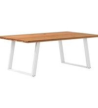 Esstisch Hellbraun 200x120x74 cm Massivholz Eiche Rechteckig