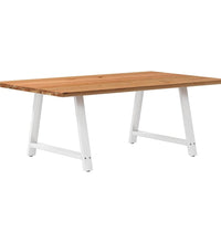 Esstisch Hellbraun 200x120x74 cm Massivholz Eiche Rechteckig