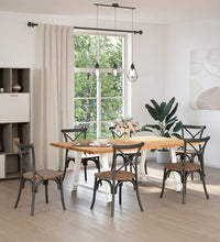 Esstisch Hellbraun 200x120x74 cm Massivholz Eiche Rechteckig