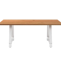 Esstisch Hellbraun 200x120x74 cm Massivholz Eiche Rechteckig