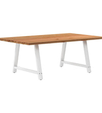 Esstisch Hellbraun 200x120x74 cm Massivholz Eiche Rechteckig