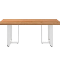 Esstisch Hellbraun 200x120x74 cm Massivholz Eiche Rechteckig