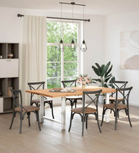 Esstisch Hellbraun 200x120x74 cm Massivholz Eiche Rechteckig