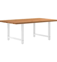 Esstisch Hellbraun 200x120x74 cm Massivholz Eiche Rechteckig