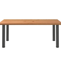 Esstisch Hellbraun 200x120x74 cm Massivholz Eiche Rechteckig