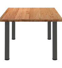 Esstisch Hellbraun 200x120x74 cm Massivholz Eiche Rechteckig