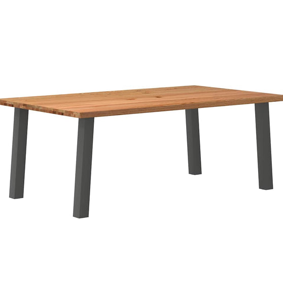 Esstisch Hellbraun 200x120x74 cm Massivholz Eiche Rechteckig